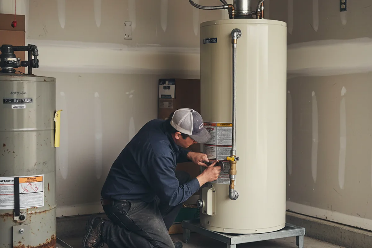 Water heater and shutoff valve replacement in Porterdale
